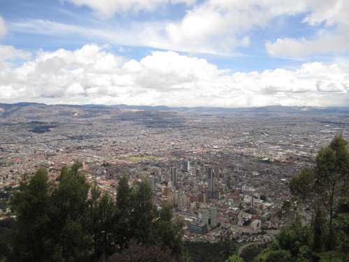 Uitzicht over Bogotá
