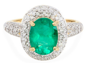 Muzo Colombiaanse Emerald Gouden Ring