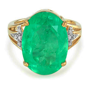 Colombiaanse Emerald Gouden Ring