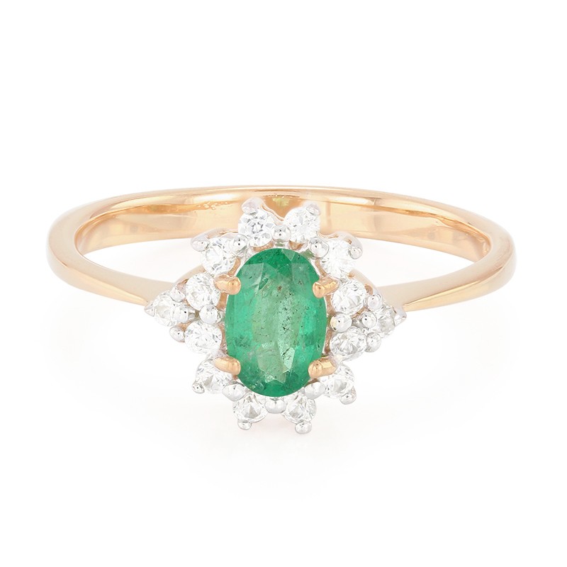 Gouden smaragd ring